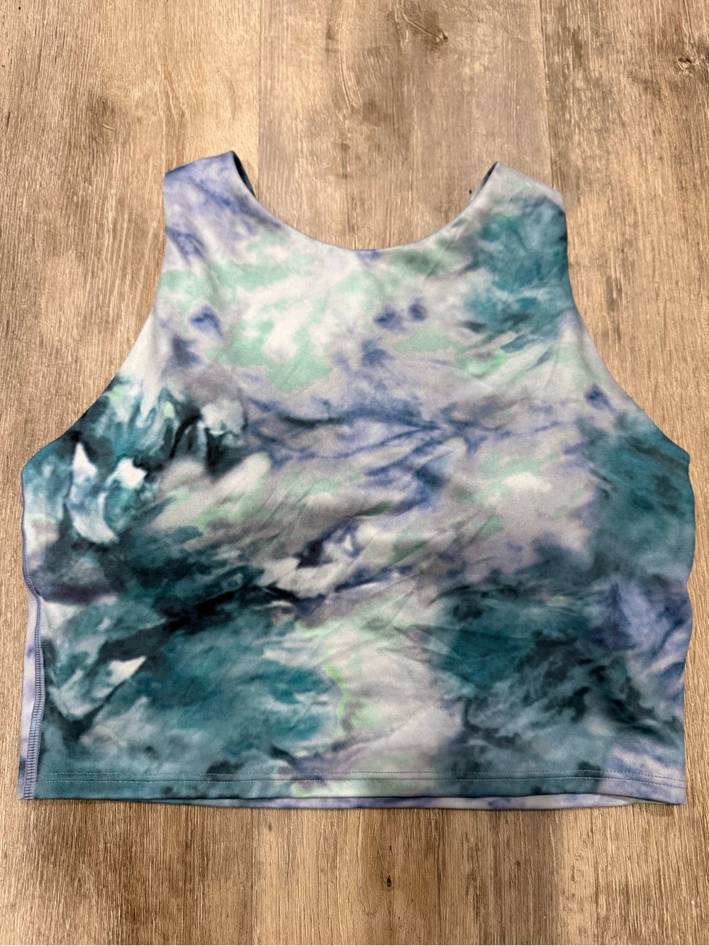 NWOT Athleta Tie-Dye Cropped Tank - Blue & Green
